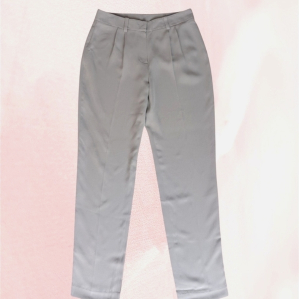 Tory Burch Gray Tailored Trousers with Relaxed Fit